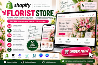 design shopify florist store flower shop and flower subscription website