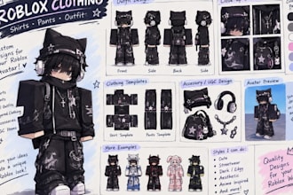 design custom roblox clothing outfits ugc shirts uniforms pants avatar templates