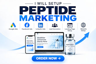 setup peptide marketing peptide ads google ads facebook ads peptide website