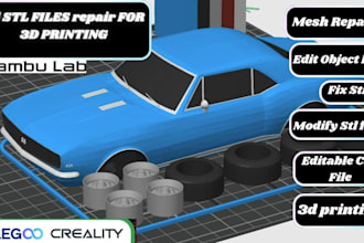 repair broken stl files edit obj files fix mesh 3d scan cleanup for 3d printing