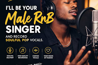 be your male rnb singer and record soulful pop vocals