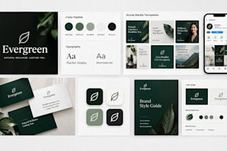 create personal brand identity kit, social media templates branding style guides