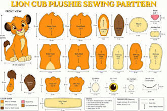 create custom plush sewing patter for plushie toy and stuffed animal production
