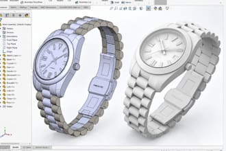 create watch cad design 3d watch model technical drawings for manufacturing