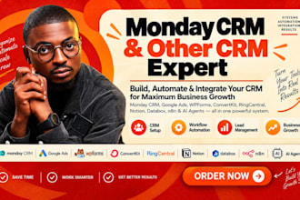 monday crm google ads wpforms convertkit ringcentral notion databox n8n ai agent