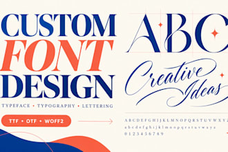 create a custom font typeface typography in ttf otf woff2 and vector format
