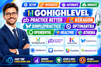 gohighlevel practice better simplepractice optimantra opendental healthie athena