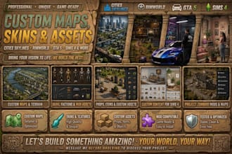 develop unique mods for cyberpunk 2077, gta 5, rdr2, sims 4, skyrim, fallout 4