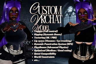 custom vrchat furry avatar fursona character vtuber 3d model furry nsfw avatar