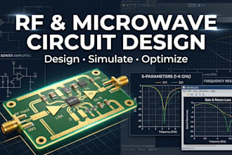 design and optimize rf microwave, power amplifier, active and passive circuits