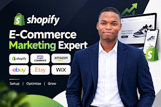 ecommerce website shopify marketing, etsy wix promotion woocommerce amazon sales