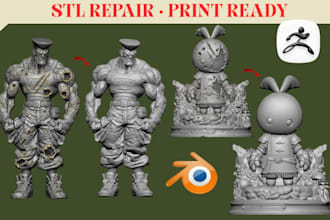 stl file repair mesh repair modification resizing scan cleanup and print ready