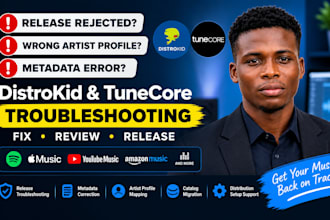 fix your distrokid or tunecore music distribution issues
