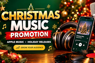 promote your organic christmas music on apple music, spotify and youtube