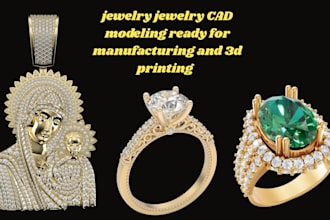 do 3d jewelry design, jewelry cad model in stl 3dm for 3d printing