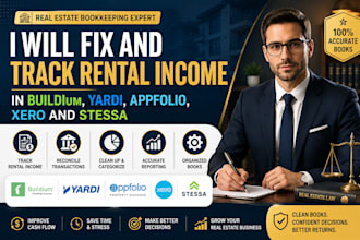 fix and track rental income in buildium, yardi, appfolio, xero, and stessa