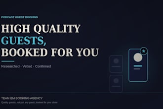 book high quality guests for your podcast show or public speaking event