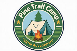 do an awesome camp aged kids team logo design