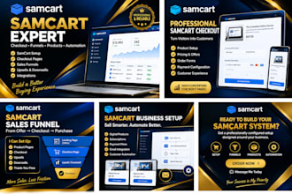 professionally set up your samcart checkout and sales funnel