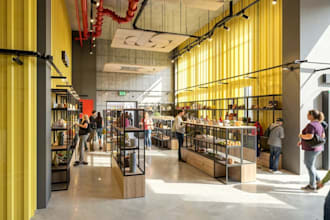 3d souvenir shop,open plan retail,clothing store interior,shopping space render