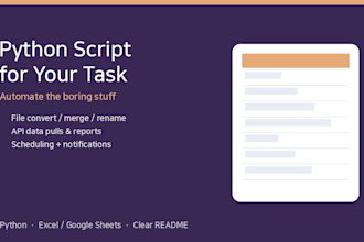write a python script to automate a repetitive task