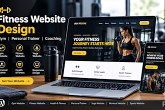 design fitness website, gym website, and personal trainer website
