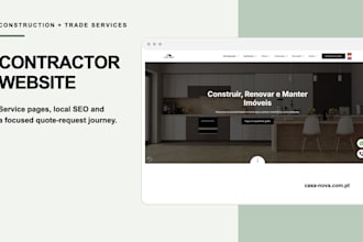 design a contractor or construction company website with SEO