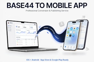 convert your base44 app to capacitor and publish on IOS app store and android