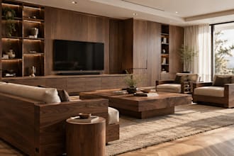 create realistic furniture 3d models cad drawings interior design, using blender