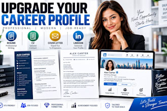 write and upgrade your resume, CV, cover letter, linkedin