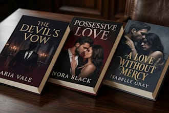design a dark romance book cover for KDP and ebook