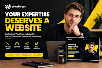 build a wordpress personal brand website for founders