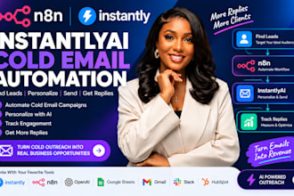 n8n instantly ai cold email leads generation CRM automation workflow specialist