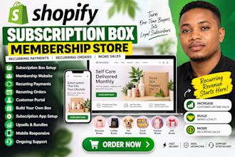 build shopify subscription box store membership website recurring payments