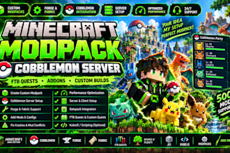 creat fix optimize minecraft modpack server setup forge fabric modpack developer