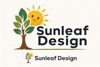 give super tree symbol with sun mascot logo with source file