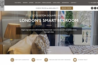 build squarespace boutique hotel website inn website guest house lodge site