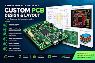 design a professional custom pcb with schematic and pcb layout