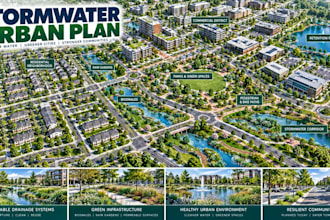 create stormwater urban planning layouts sustainable development concepts