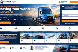 design logistics website, transport website, trucking website and auto transport
