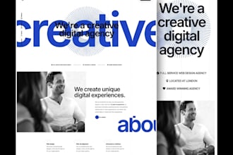 create a fast responsive and modern frontend website
