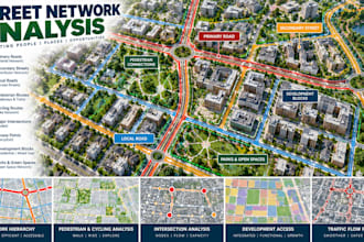 create street network analysis plans urban development concepts