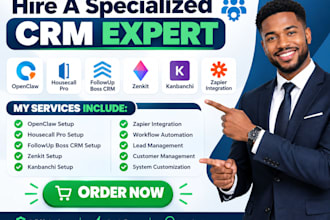 do openclaw housecall pro followup boss crm zenkit  kanbanchi zapier integration