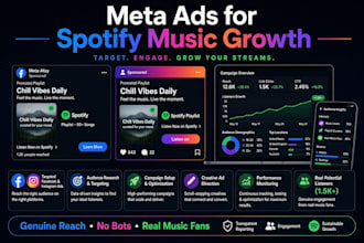 promote your sportify playlist music with meta ads, facebook and instagram ads
