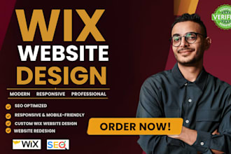 design or redesign professional wix website for your business, wix harmony seo
