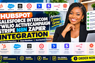 hubspot salesforce intercom twilio activecampaign stripe n8n zapier integration