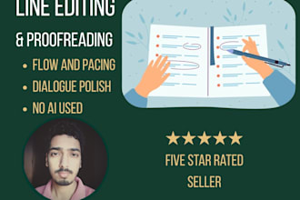 line edit, copy edit, and refine your manuscript