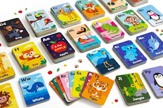 design printable kids educational flashcards memory cards learning card for kids