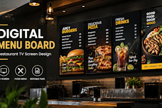 design restaurant menu, cafe menu and digital food menu design for  business