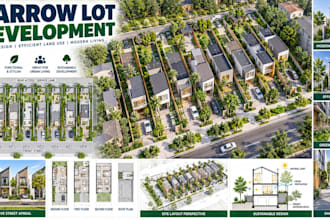 design narrow lot development planning layouts residential site concepts